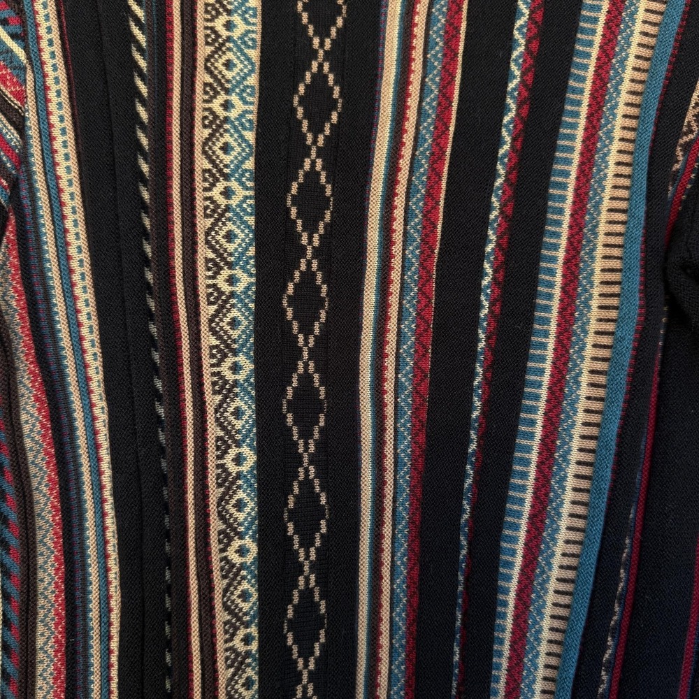 Orvis Cardigan Sweater Womens Large Multicolor Boho Striped Open Front Knit - Picture 3 of 8